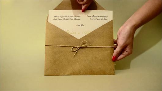 Rustic Wedding Invitation Envelope