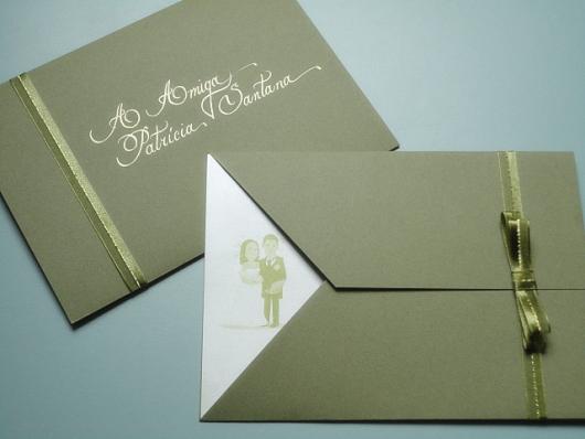 Green graduation invitation envelope