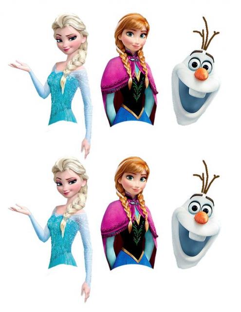 Toppers with characters from the Frozen movie.