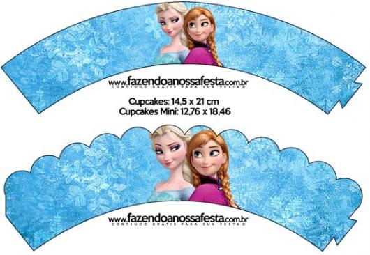 Blue wrapper with image of Princess Elsa and Anna.