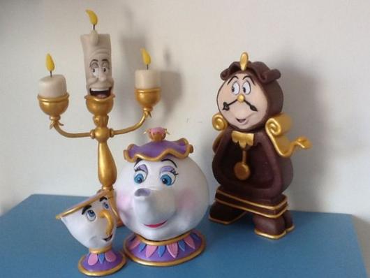 Characters from the movie Beauty and the Beast.