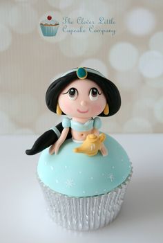 Princesses cupcake with Jasmine on top.