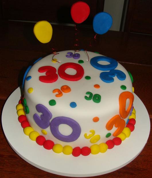 Colorful American Paste Cake with Number