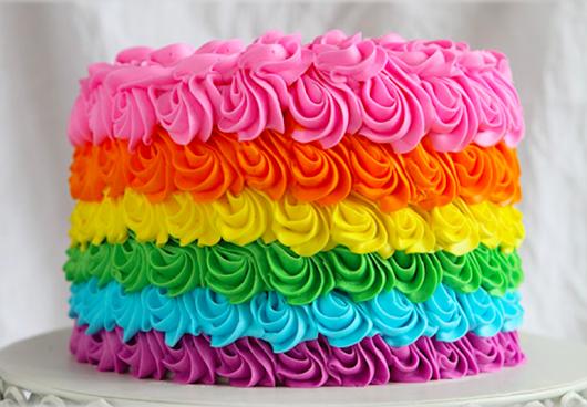 Simple colorful cake