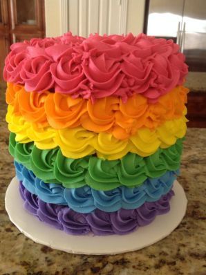 Simple colorful cake 