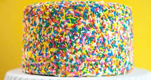 Colorful round anthill cake