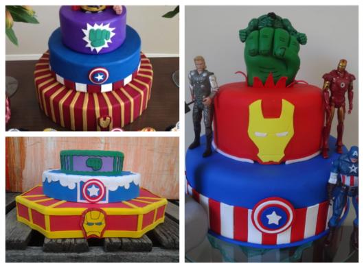 The Avengers fake cake can have different shapes