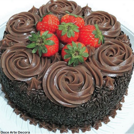 Chocolate Cake With Strawberry