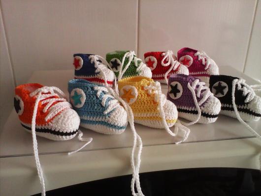 Unisex gift for baby crochet booties