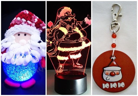 Unisex gift for Christmas illuminated Santa Claus 