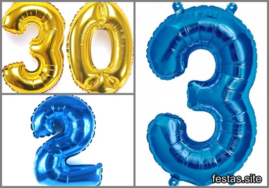 Number balloons metallic inspirations