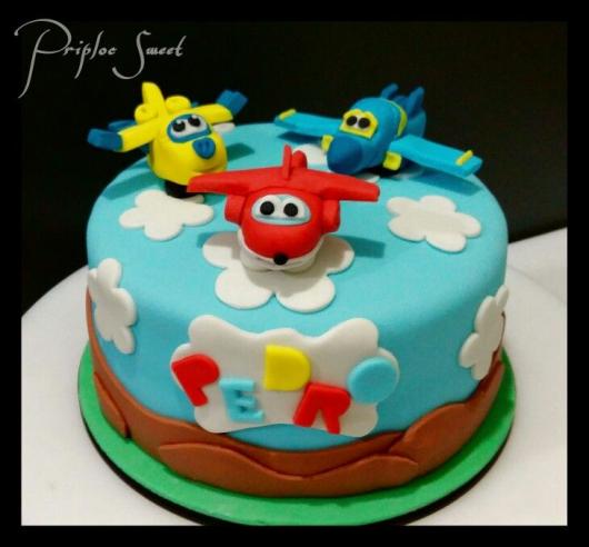 Super Wings Cake Decorated with 1 floor