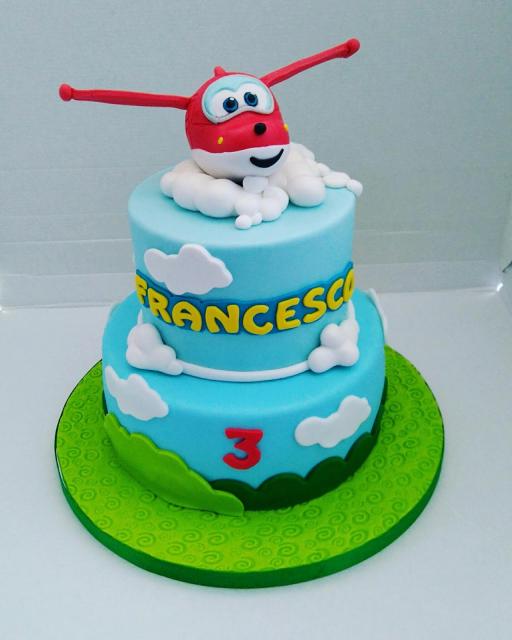 Super Wings Cake Decorated with 2 floors