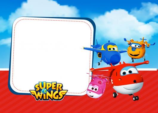 Super Wings Party Personalized Invitation