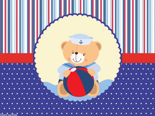 sailor bear party favor stickers