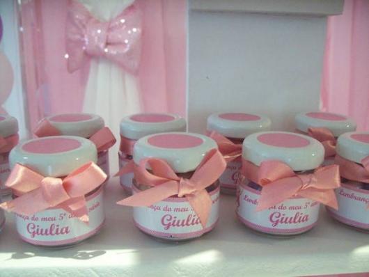 jars with stickers for baby shower favors