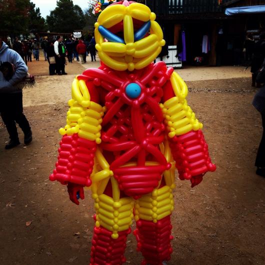 custom iron man costume with balloons