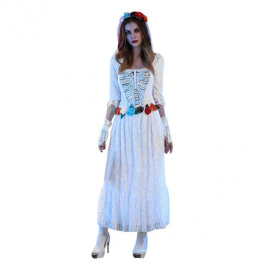 Corpse Bride Fantasy with flowers on her waist