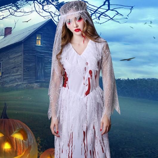 Corpse Bride Costume with Bloody Red Bloods
