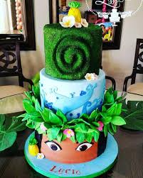 beautiful ideas for fake Moana cake