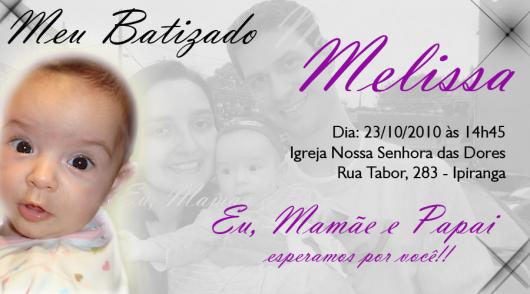 Baptism invitation with photo and background with baby photo with parents