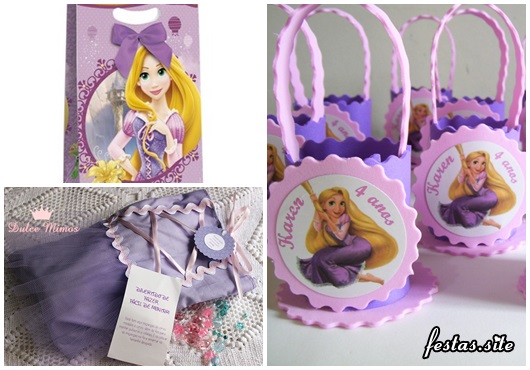 Rapunzel party souvenir models, candy bag, surprise bag in the shape of a dress and personalized bag