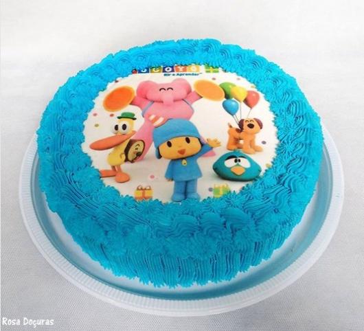 simple blue cake