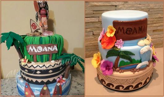 photos of fake Moana cake