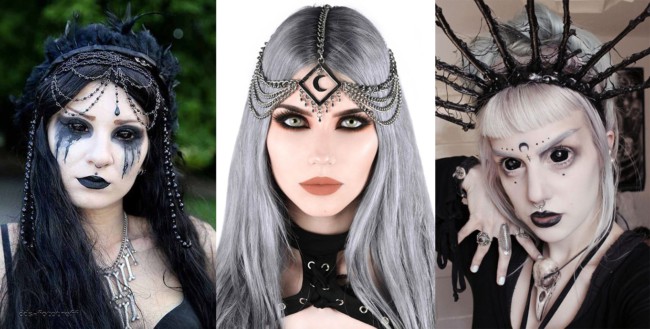 Different accessories for modern and original witch costume