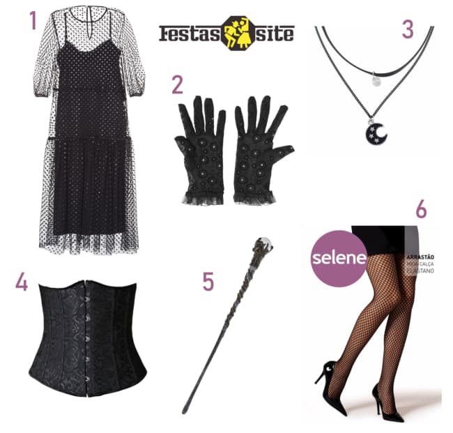 Easy and improvised witch costume accessories 1