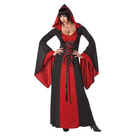 Red and Black Medieval Witch Costume