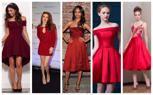 looks with red dress