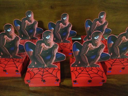 Spider-Man Party Favors Red MDF box with appliqué on the lid