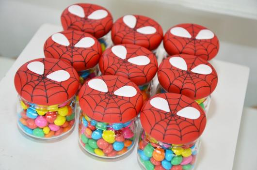 Spider-Man Party Favors Personalized Baby Food Jar with Biscuit
