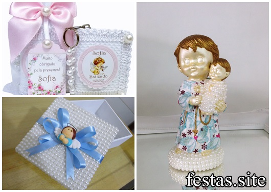 Souvenirs for godparents of baptism holy baby MDF box with pearls and promise box