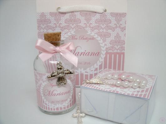 Favors for godparents of baptism personalized holy water with mini rosary