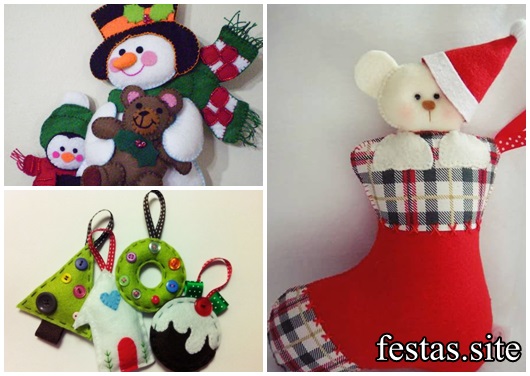 Felt party favors for Christmas snowman sock with teddy bear and keyrings