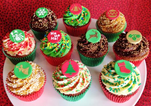 Christmas cupcake mini American paste appliques