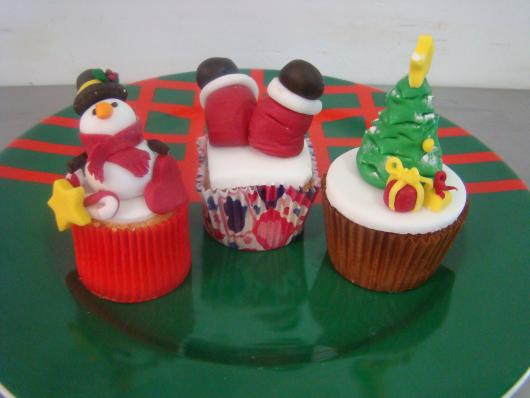 Christmas cupcake with american folder decoration
