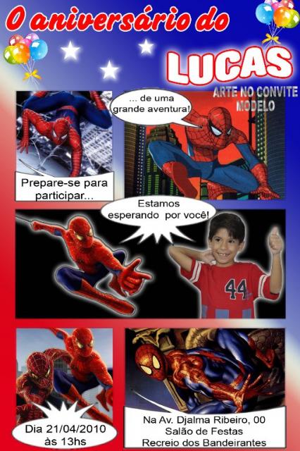 Spider-Man comic book template invitations