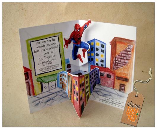 3D Spiderman Invitations