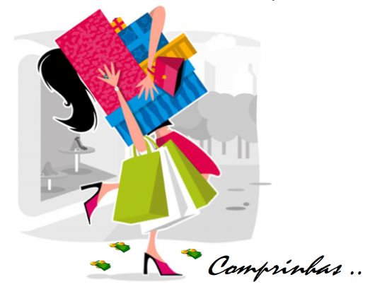 Animated illustration with cartoon shopping bags and woman carrying them.