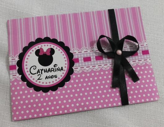 Minnie Party Pink Invitation with Bow