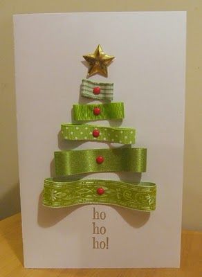 card with christmas tree