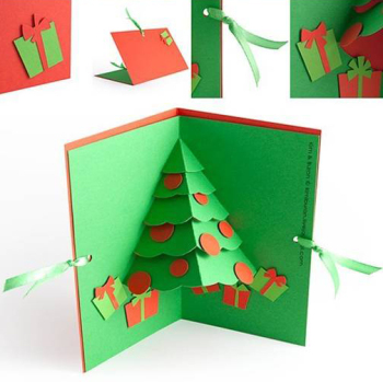 green and red christmas card
