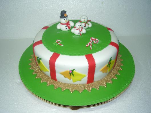 Simple Christmas Cake American Red and White Green Folder