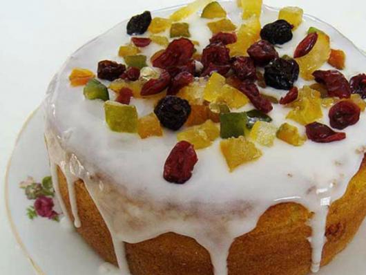 Simple candied fruit Christmas cake