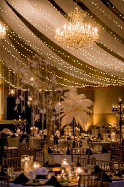 Luxury New Year decoration with ceiling led