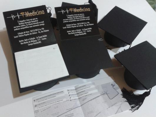 black and white medical graduation invitations