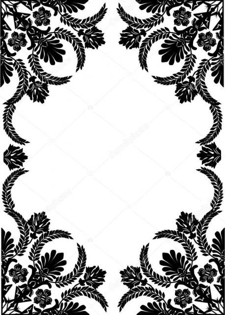 black and white online invitation layout